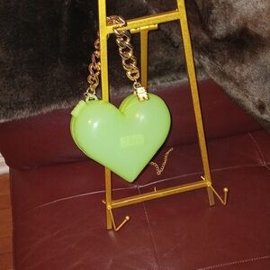 Heart-Shaped Green Mini Bag